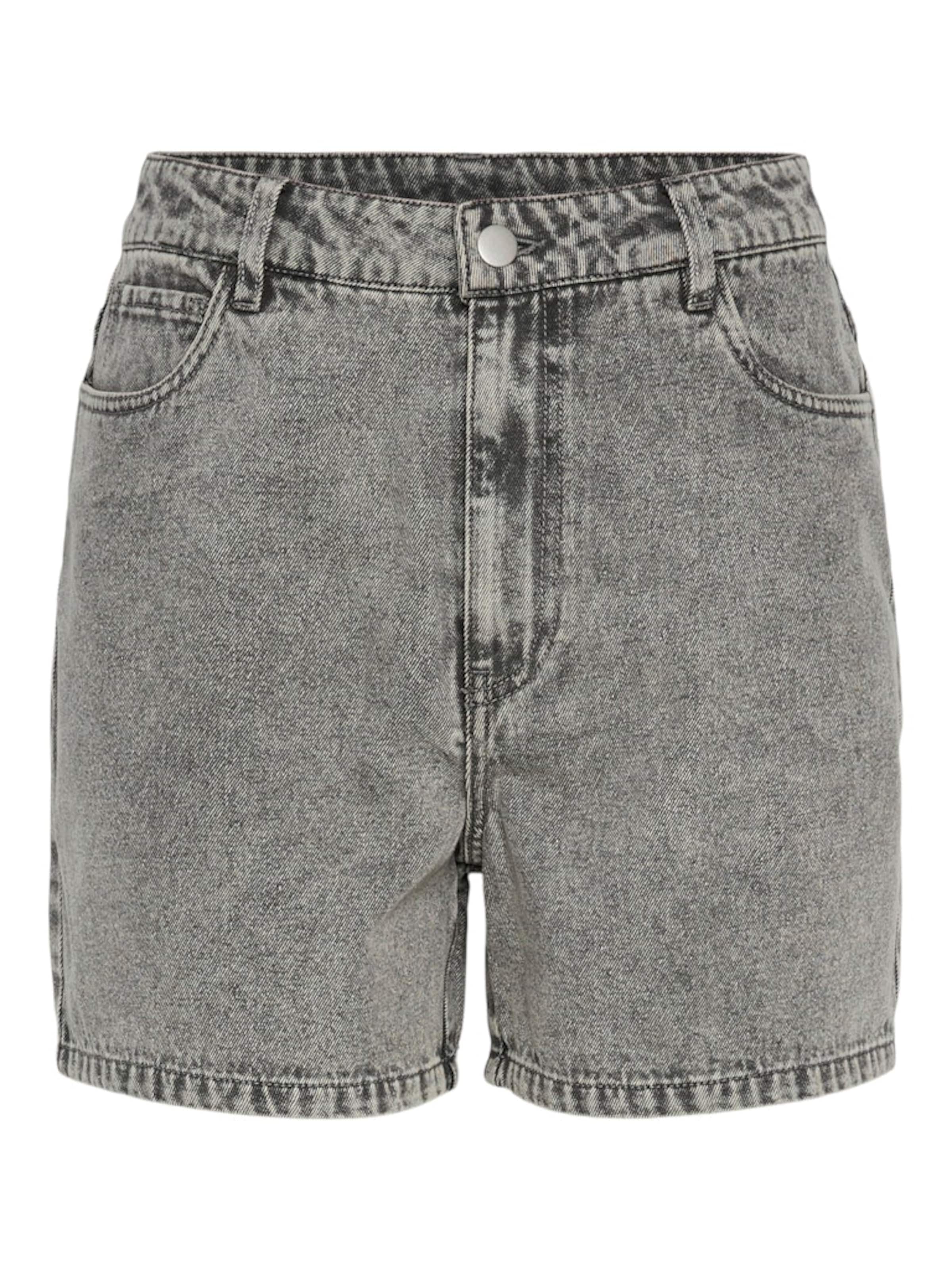 PIECES Baggy Jeans 'PCAbbi' in Grey: front
