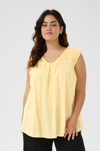 KAFFE CURVE - Blusa 'KCThia' em amarelo: frente