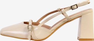 Super Mode Sandaal 'Inia-Sandalen mit Absatz' in Beige: voorkant