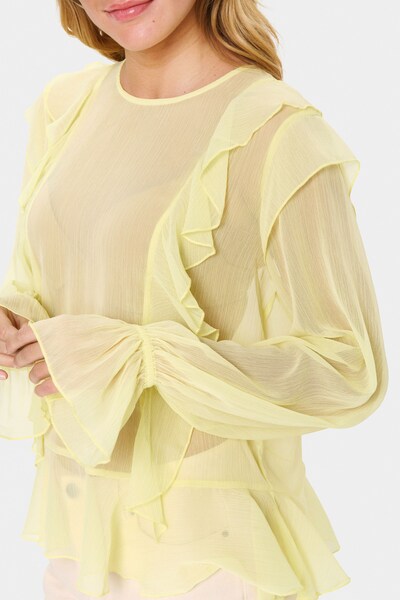 SAINT TROPEZ Bluse 'Labelle ' i L i pastelgul, Produktvisning