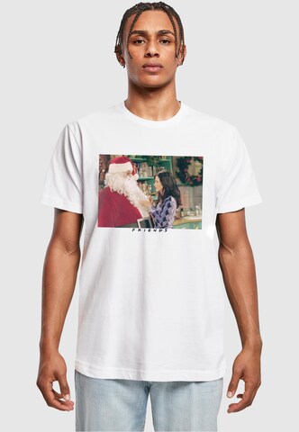 ABSOLUTE CULT T-Shirt  'Friends - Santa Chandler' in Weiß: predná strana