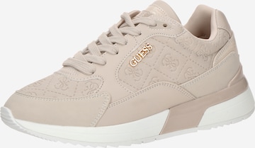 GUESS Matalavartiset tennarit 'MOXEA16' värissä beige: etupuoli