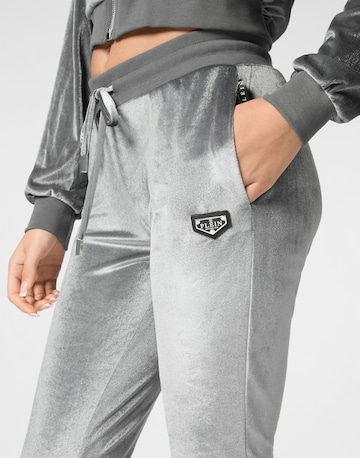 Philipp Plein - Slimfit Calças 'Skull' em cinzento