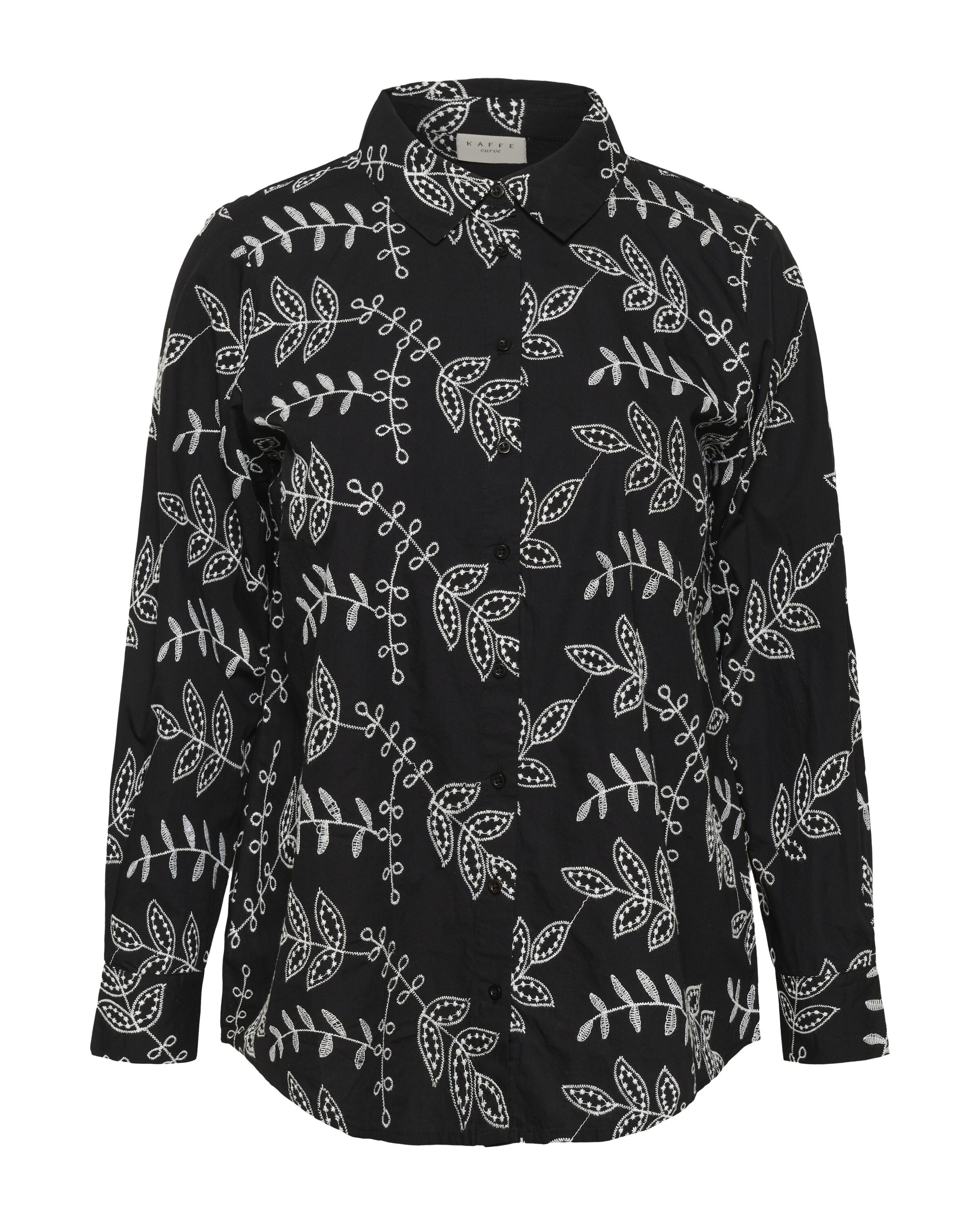 KAFFE CURVE Blouse 'KCElory' in Black / White, Item view