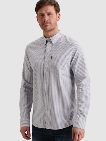 PME Legend Regular fit Skjorta 'PME LEGEND - Oxford shirt with yarn-dyed stripe pattern' i blå