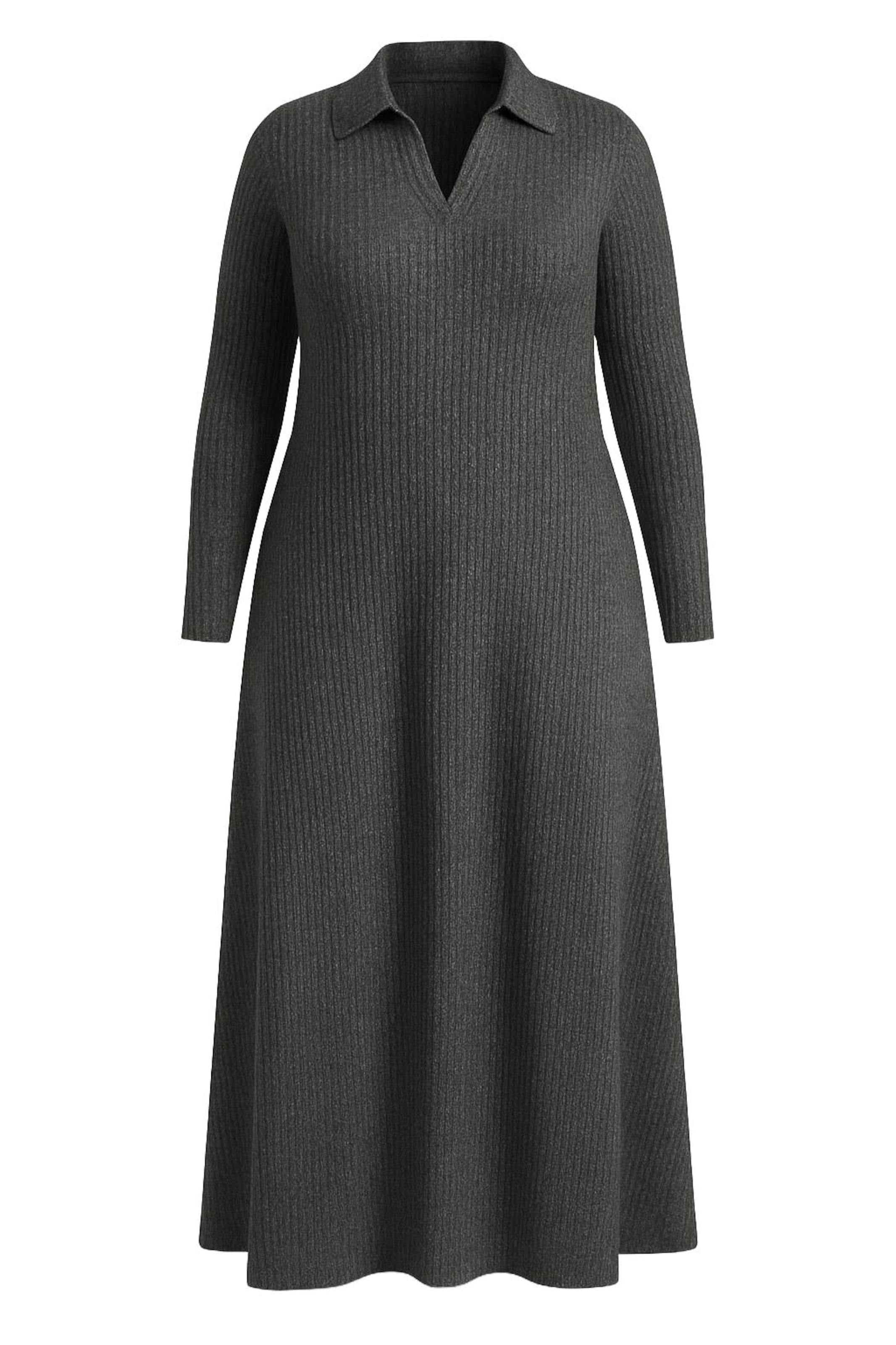 Shape Of You Kleid in Grau: Vorderseite