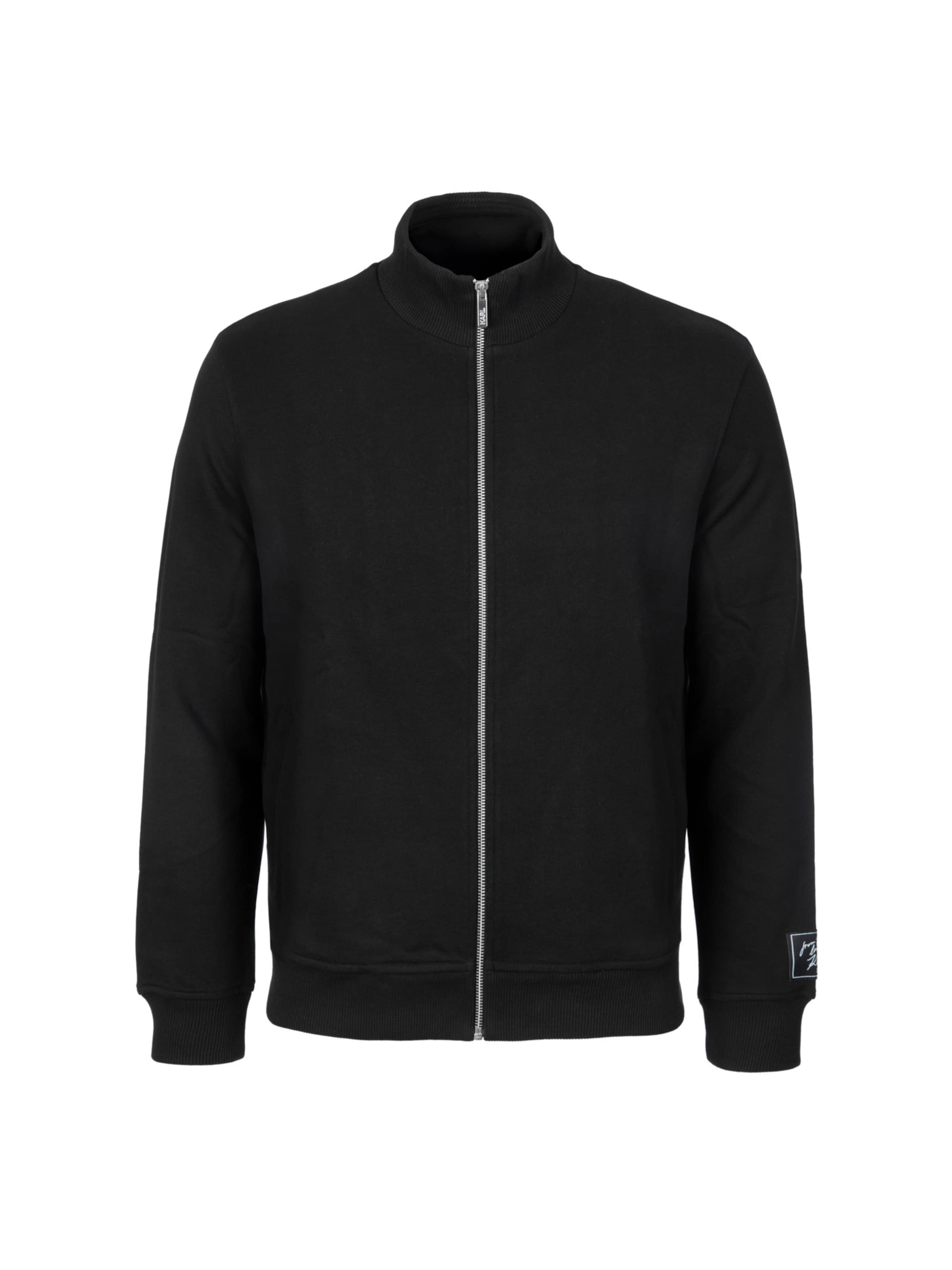 Veste de survêtement Karl Lagerfeld en noir : devant