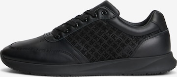 TOMMY HILFIGERNiske tenisice 'ELEVATED TH MONO MIX RUNNER' - crna boja: prednji dio