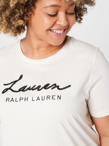 Lauren Ralph Lauren Plus T-Shirt 'KATLIN' in Beige