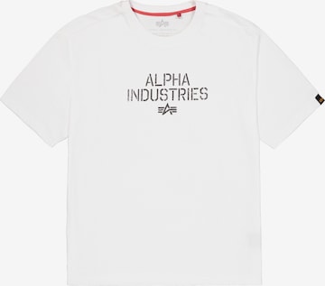 ALPHA INDUSTRIES - Camiseta en blanco: frente