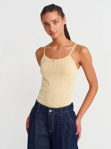 Dilvin Blouse 'Blusen' in Geel: voorkant