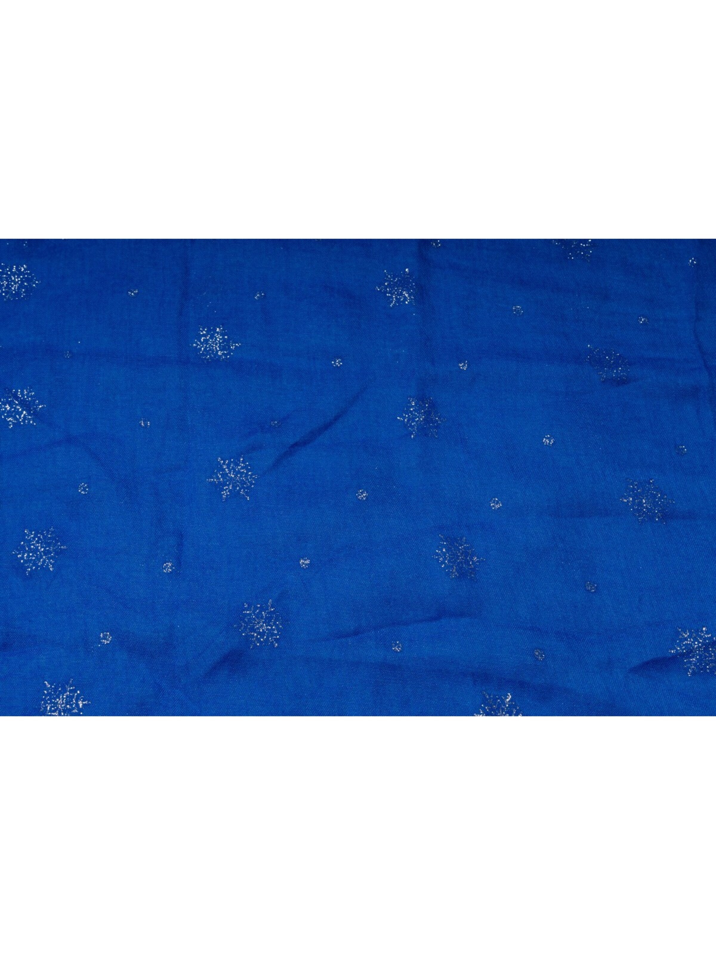 styleBREAKER Loop scarf 'Loop mit glitzerndem Schneeflocken Print' in Blue