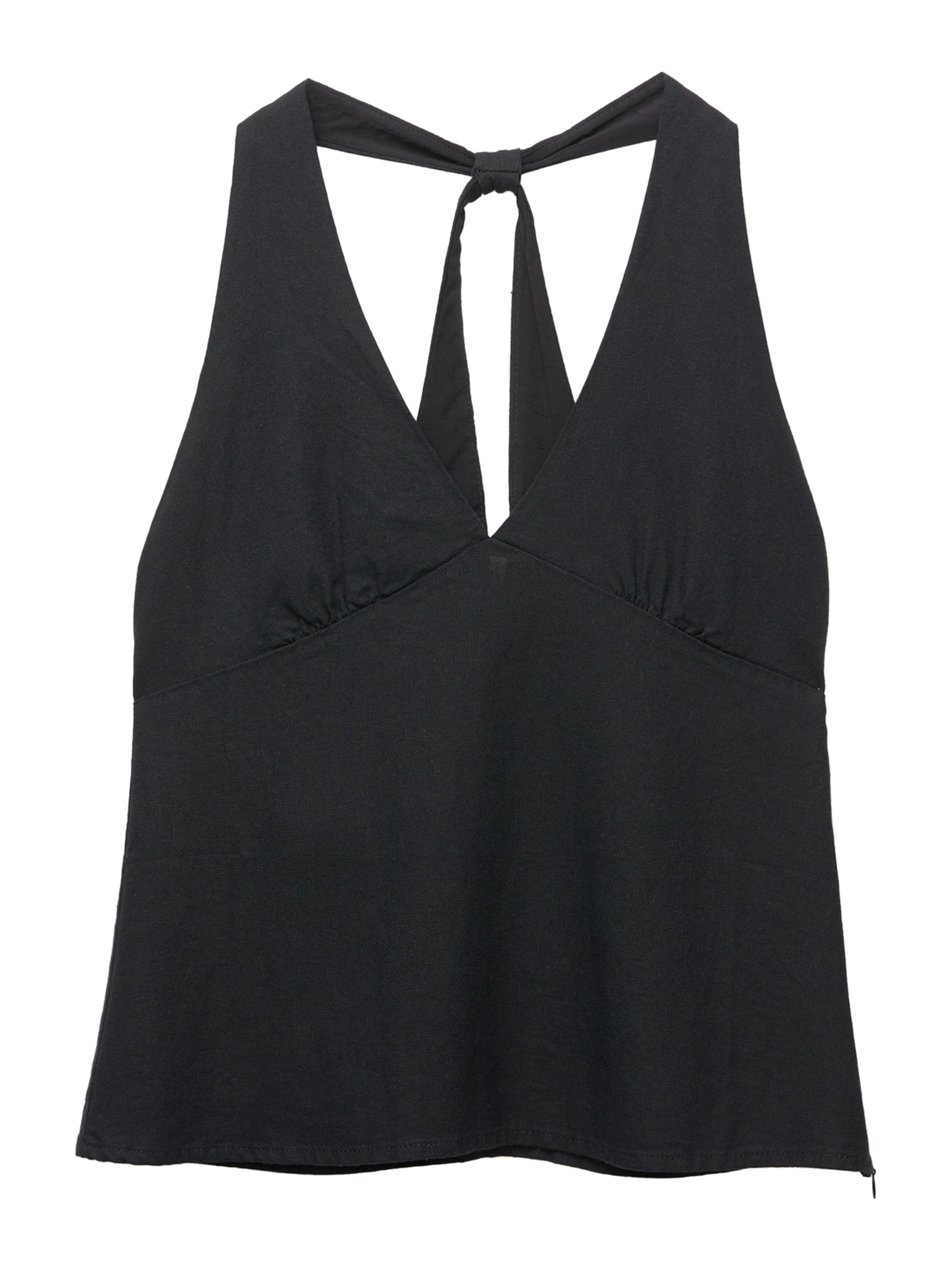 Pull&Bear Топ в черно: отпред