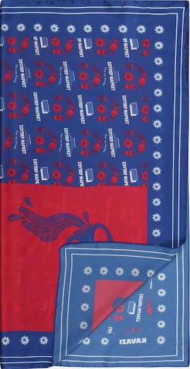 KAVAZI Foulard en bleu / rouge, Vue avec produit