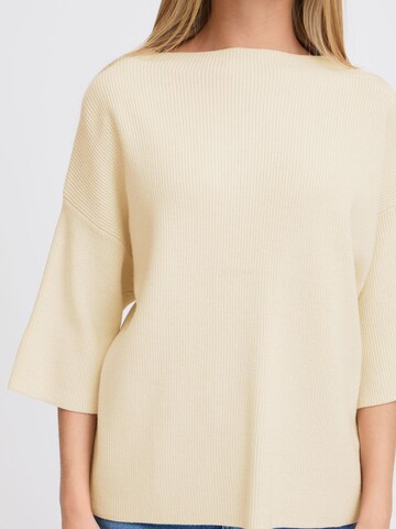 ICHI - Jersey 'Boston' en beige
