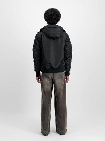 ALPHA INDUSTRIES Between-Season Jacket 'MA-1 Hooded' in Black