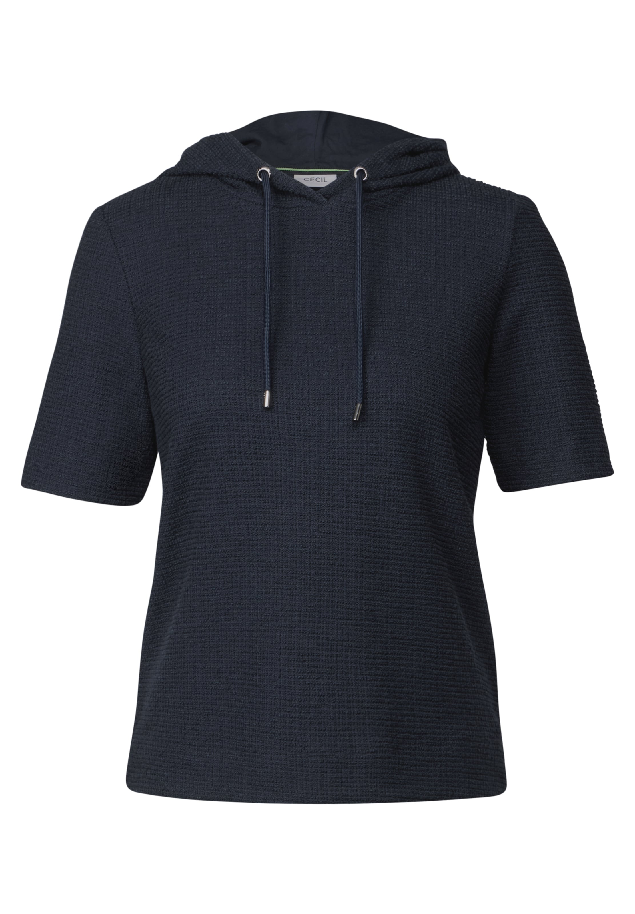 CECIL Bouclé-Hoodie in Blau: Vorderseite
