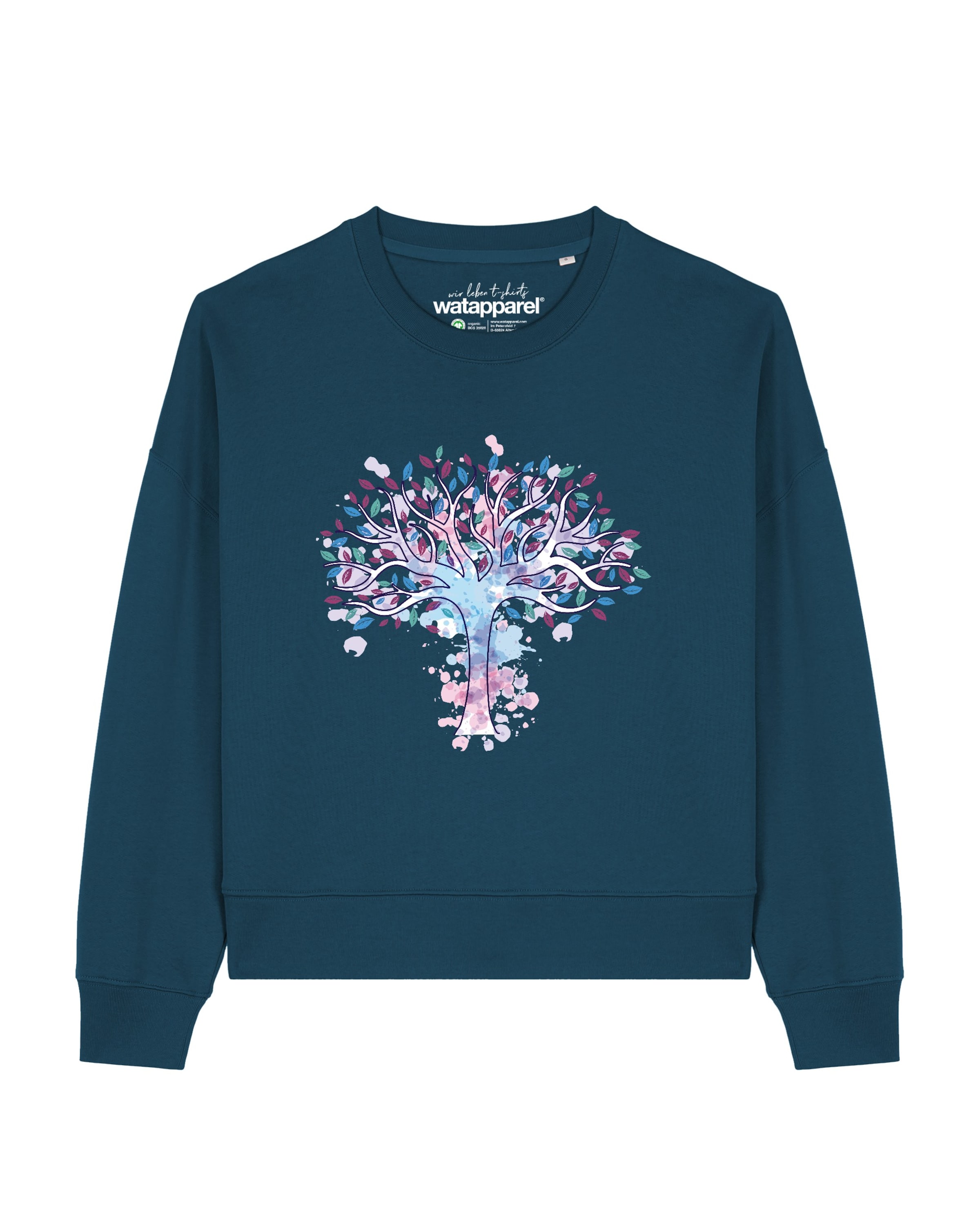 Watapparel Sweatshirt 'Tree Of Life' in Grün: Vorderseite