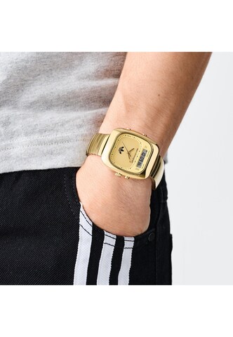 ADIDAS ORIGINALS Analogt ur 'Retro Wave Three' i guld