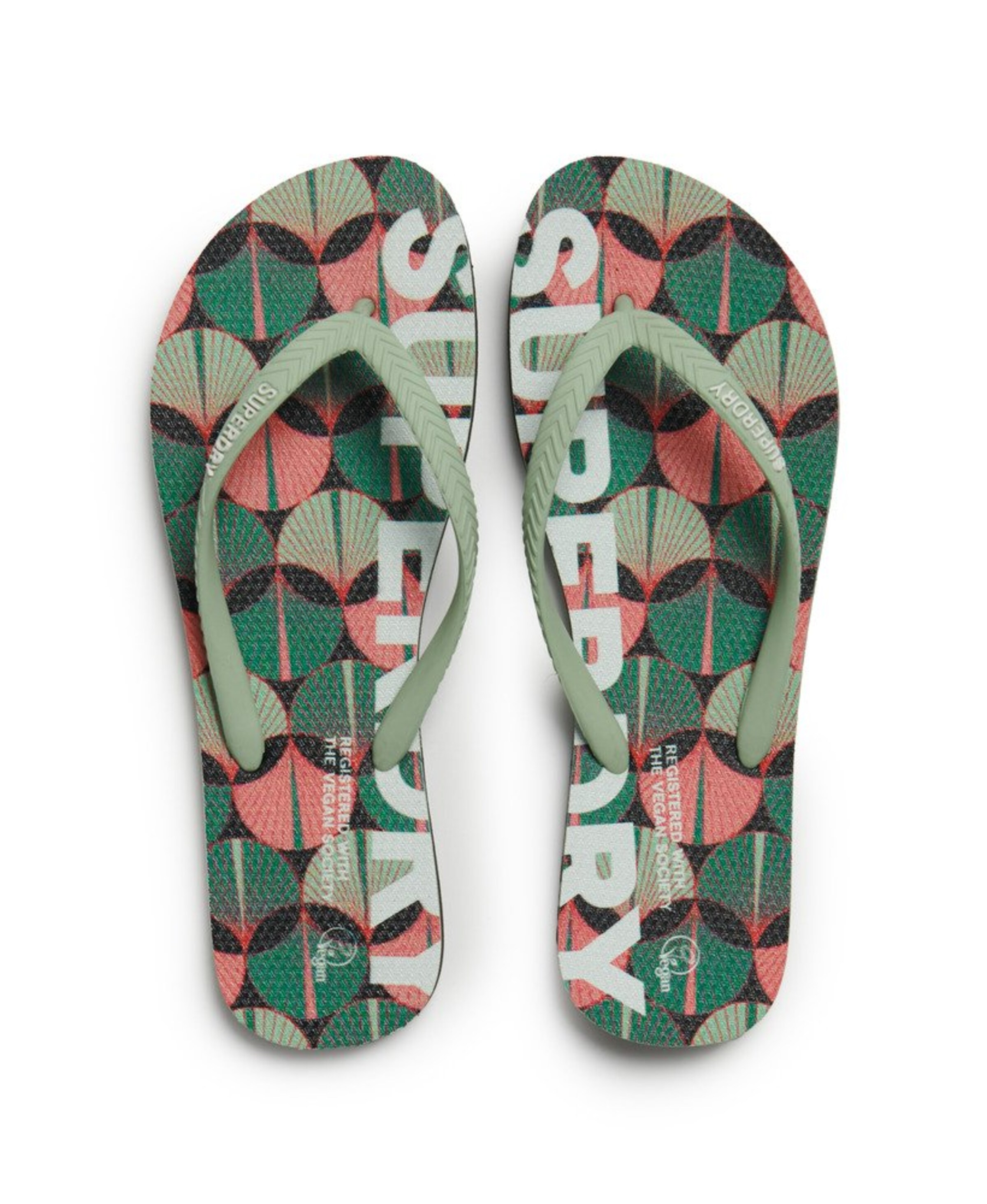 Superdry T-Bar Sandals in Green