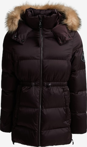 Parka d’hiver Zavetti Canada en marron : devant