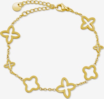 Pure Schmuck Armband 'Clover Infinity' in Gold: Vorderseite