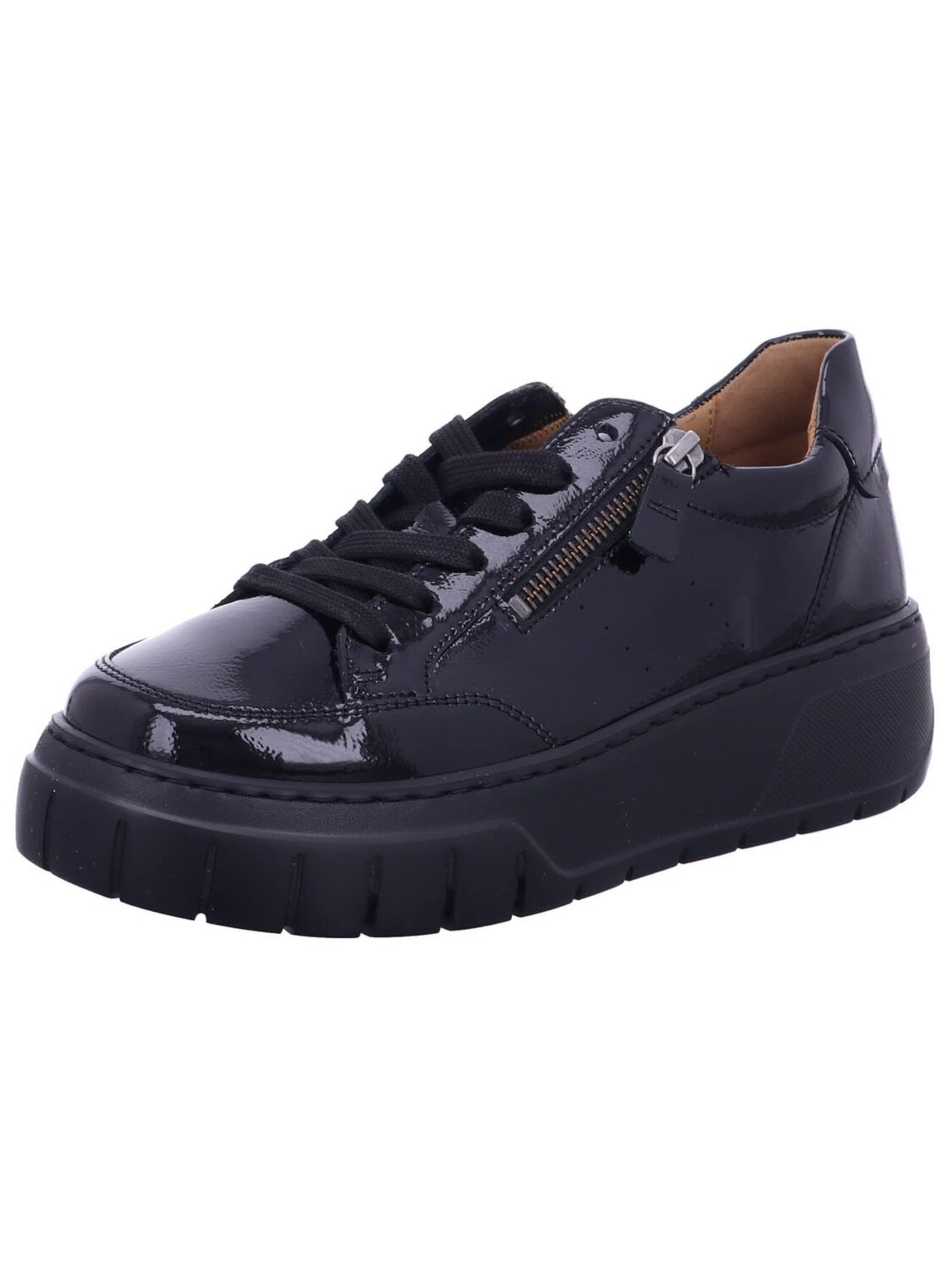 GABOR Schnürschuh 'Sportlicher Schnürschuh Damen 73.220 97 Lackleder in schwarz'‌‌‌‌‌‌ in Schwarz: Vorderseite