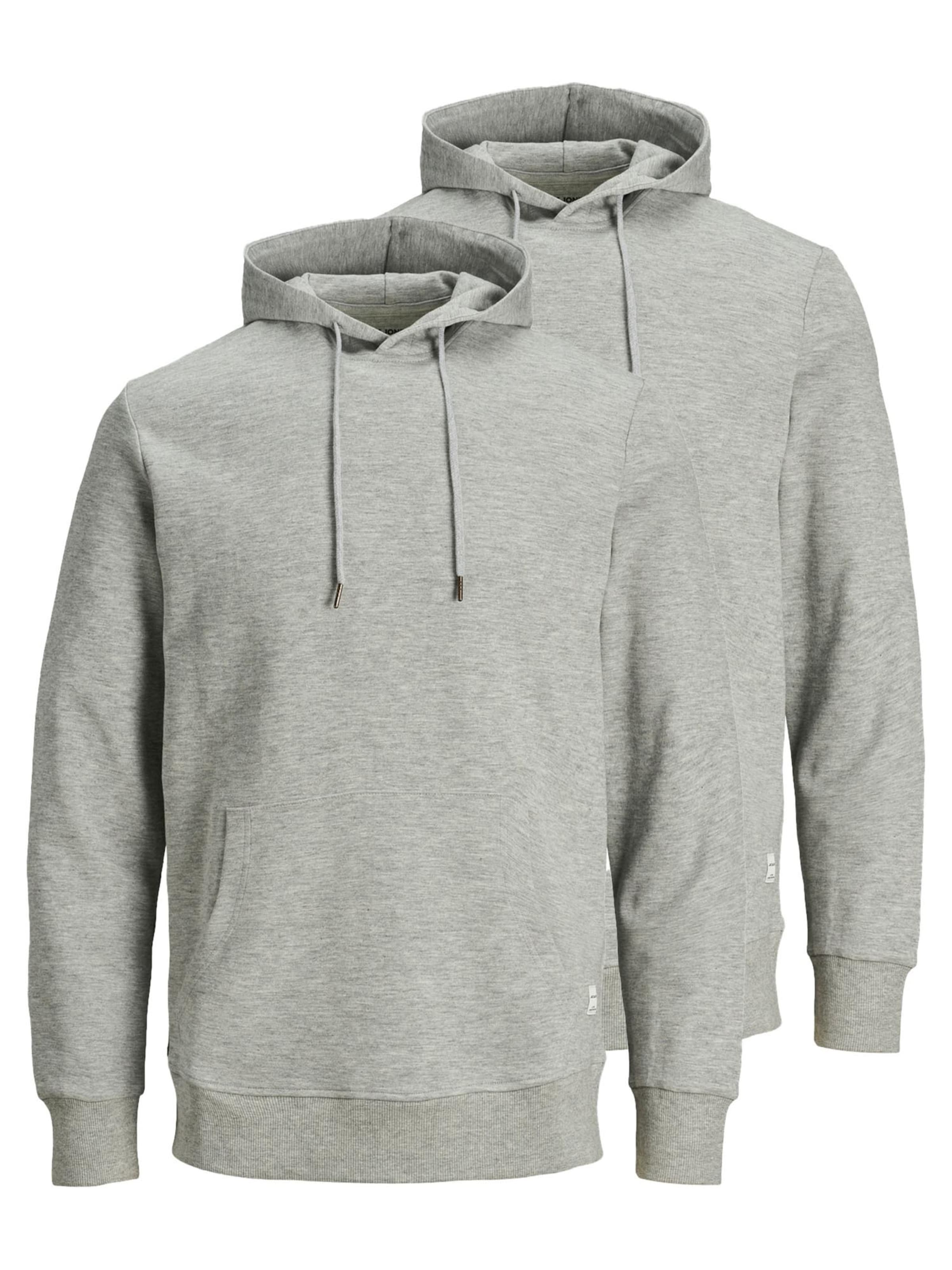 JACK & JONES Sweatshirt 'Basic' in Grey: front