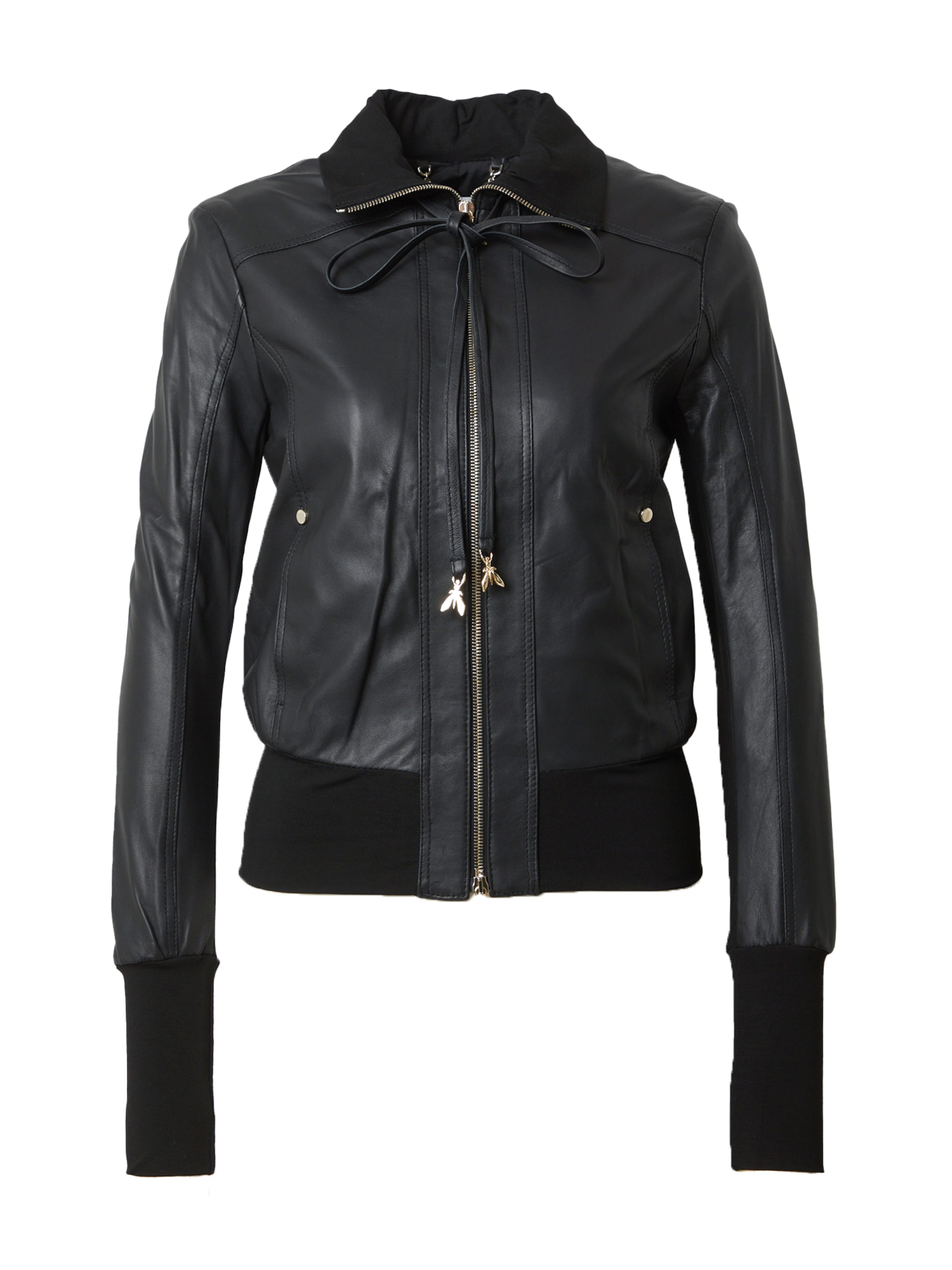 PATRIZIA PEPE Přechodná bunda – černá: přední strana