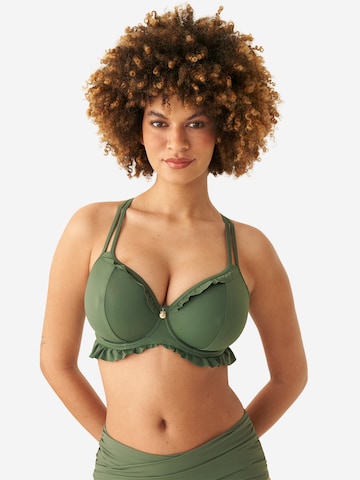 Minimiseur Hauts de bikini 'Valencia' SugarShape en vert : devant