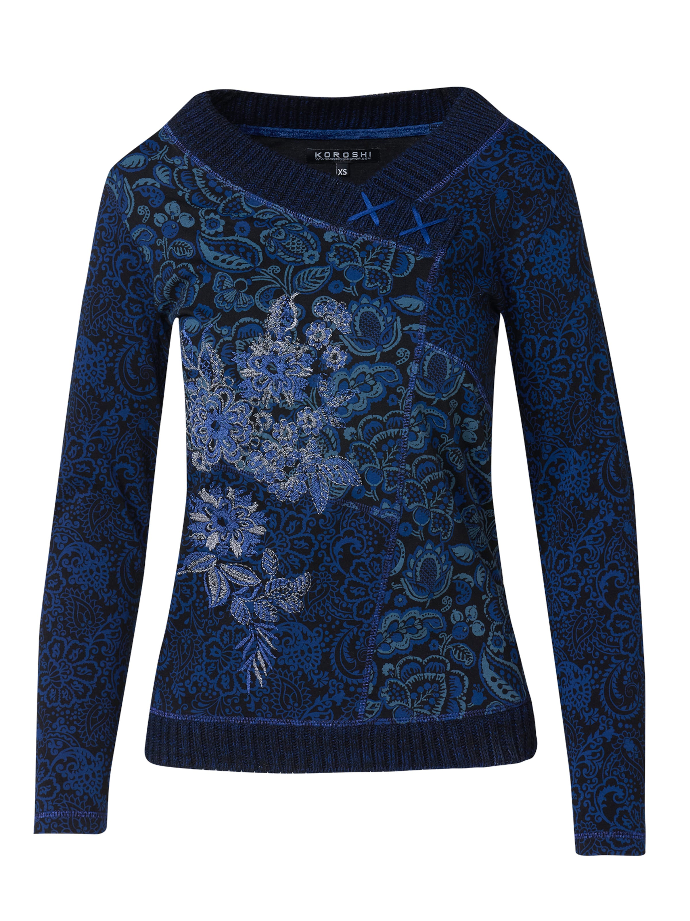 KOROSHI Tričko - Modrá: predná strana