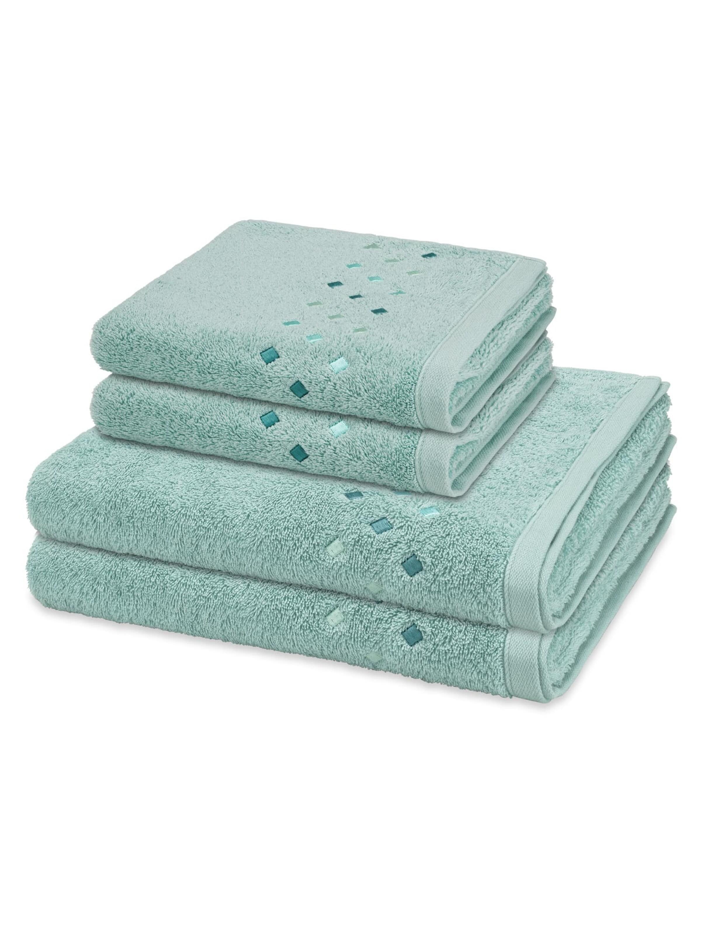 ROSS Towel 'Stoneline' in Blue: front