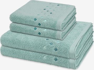 ROSS Towel 'Stoneline' in Blue: front