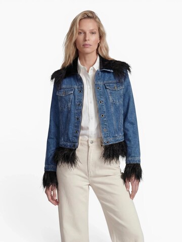 Fenice Übergangsjacke 'DenimFeatherChic'‌‌‌‌‌‌‌‌ in Schwarz