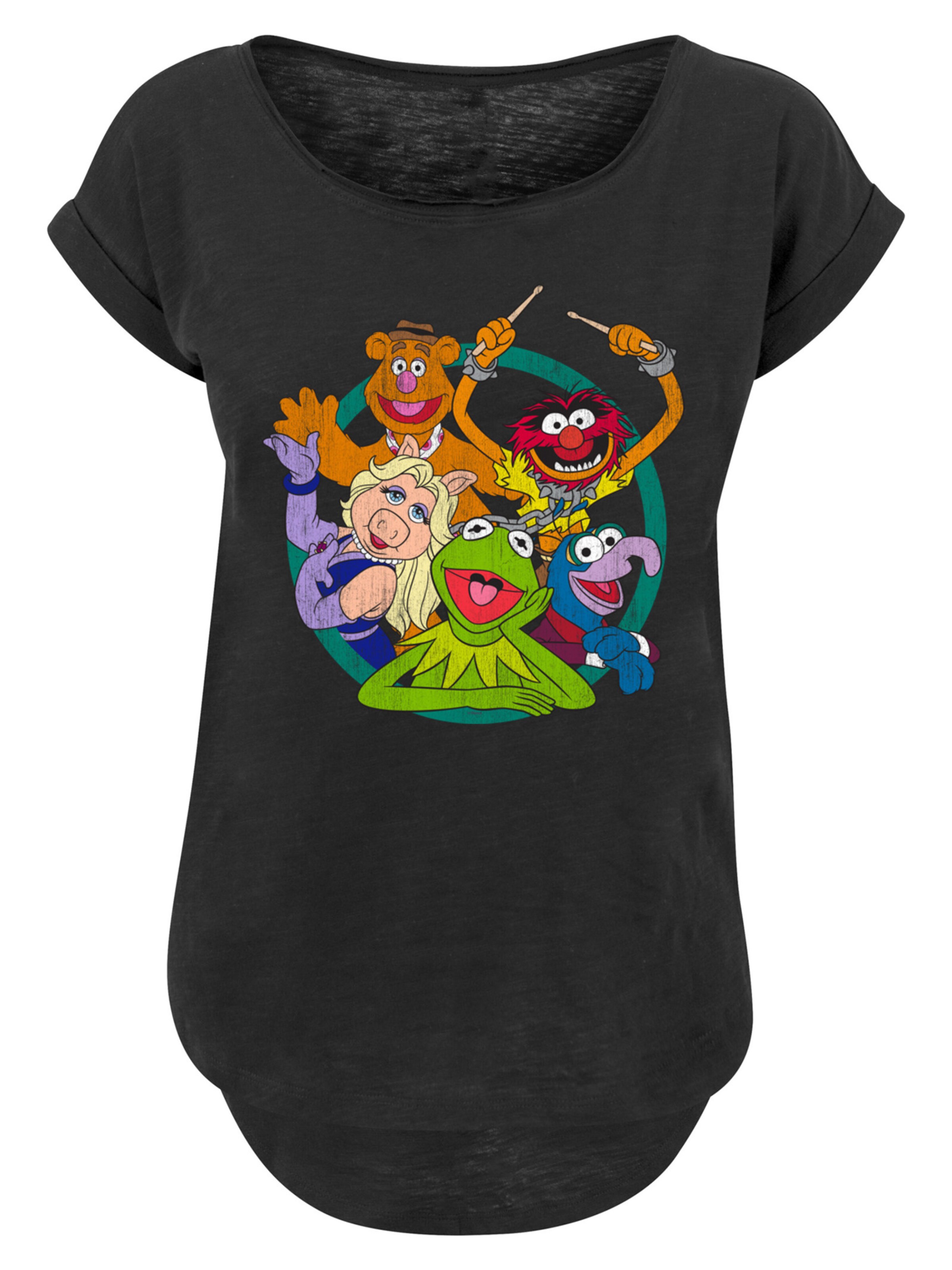 F4NT4STIC T-Shirt 'Disney The Muppets Group Circle' in Schwarz: Vorderseite