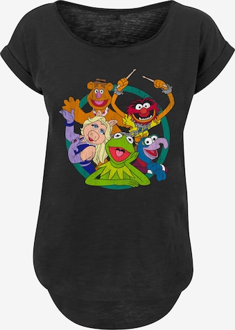 F4NT4STIC Shirt 'Disney The Muppets Group Circle' in Zwart: voorkant
