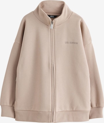 Next Zip-Up Hoodie in Beige: front