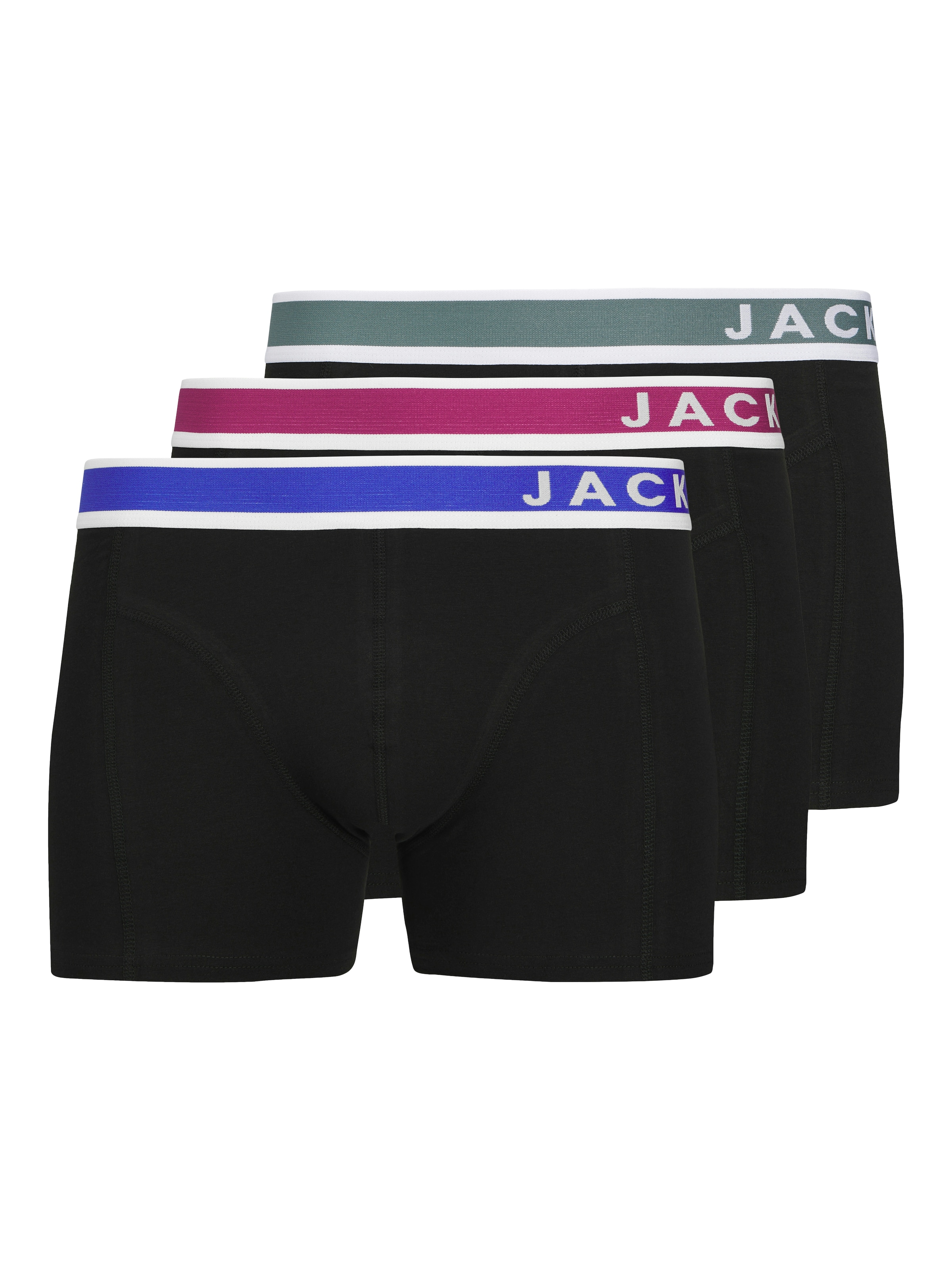 JACK & JONES Boxer shorts 'JACEASTON' in Royal blue / Emerald / Black / White, Item view