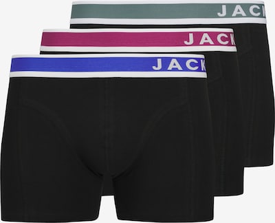 Boxer trumpikės 'JACEASTON' iš JACK & JONES, spalva – sodri mėlyna („karališka“) / smaragdinė spalva / juoda / balta, Prekių apžvalga