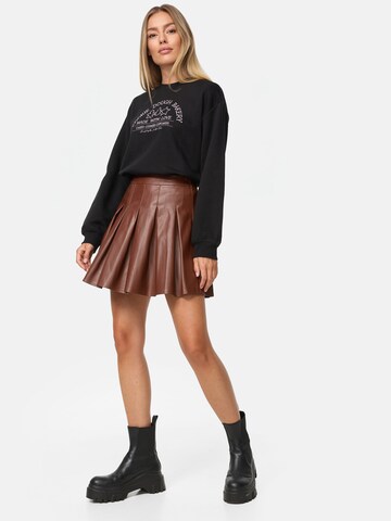 Threadbare Skirt 'Liz' in Brown