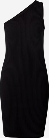 DRYKORN Knitted dress in Black: front