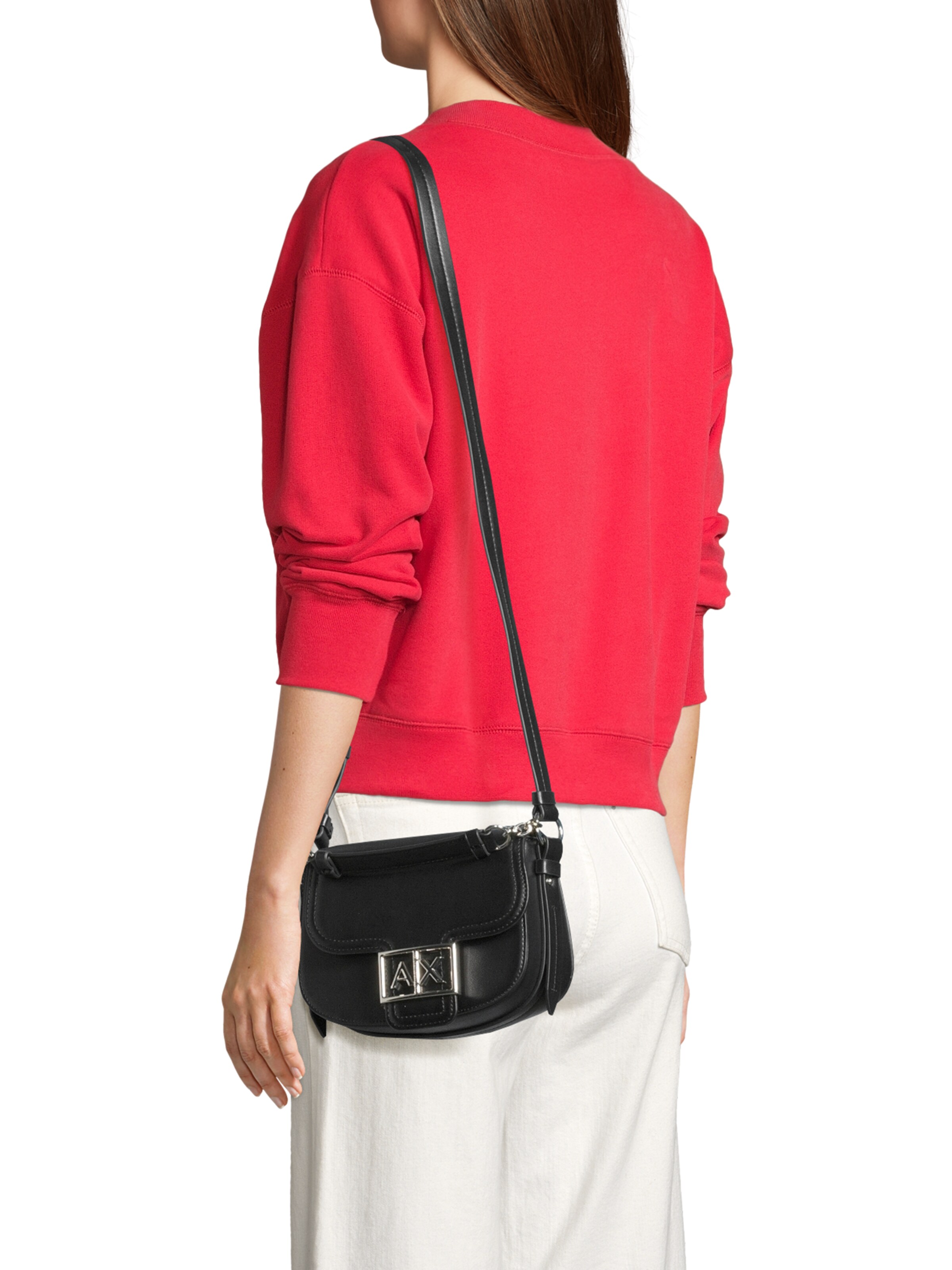 ARMANI EXCHANGE Taška přes rameno 'ARTEMIDE' – černá: přední strana