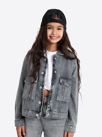 Solang Jacke Jeansjacke Denim Look zwei Brusttaschen in Grau