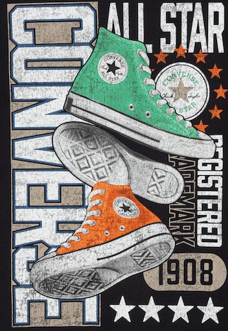 CONVERSE - Camiseta 'DOUBLE KICKS' en negro