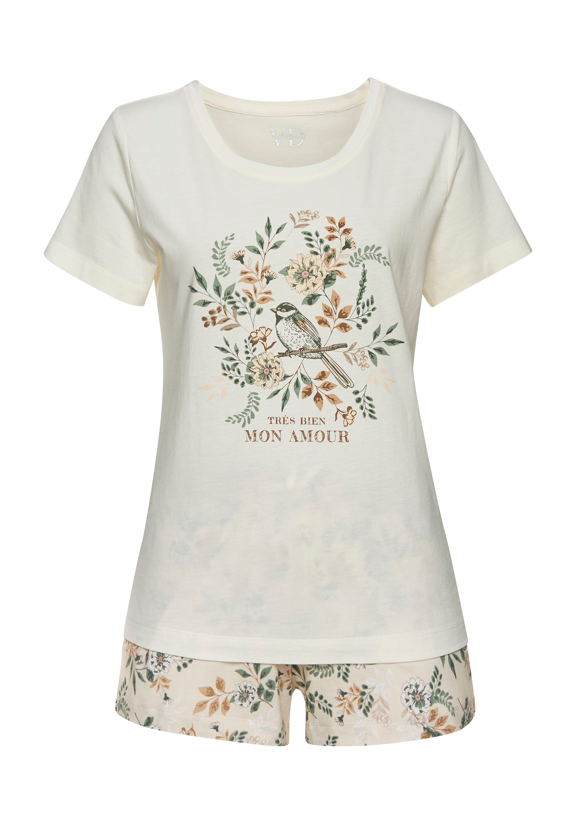 VIVANCEPidžama - bež boja: prednji dio