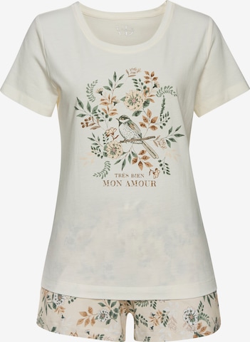 VIVANCE Piżama w kolorze beżowy: przód