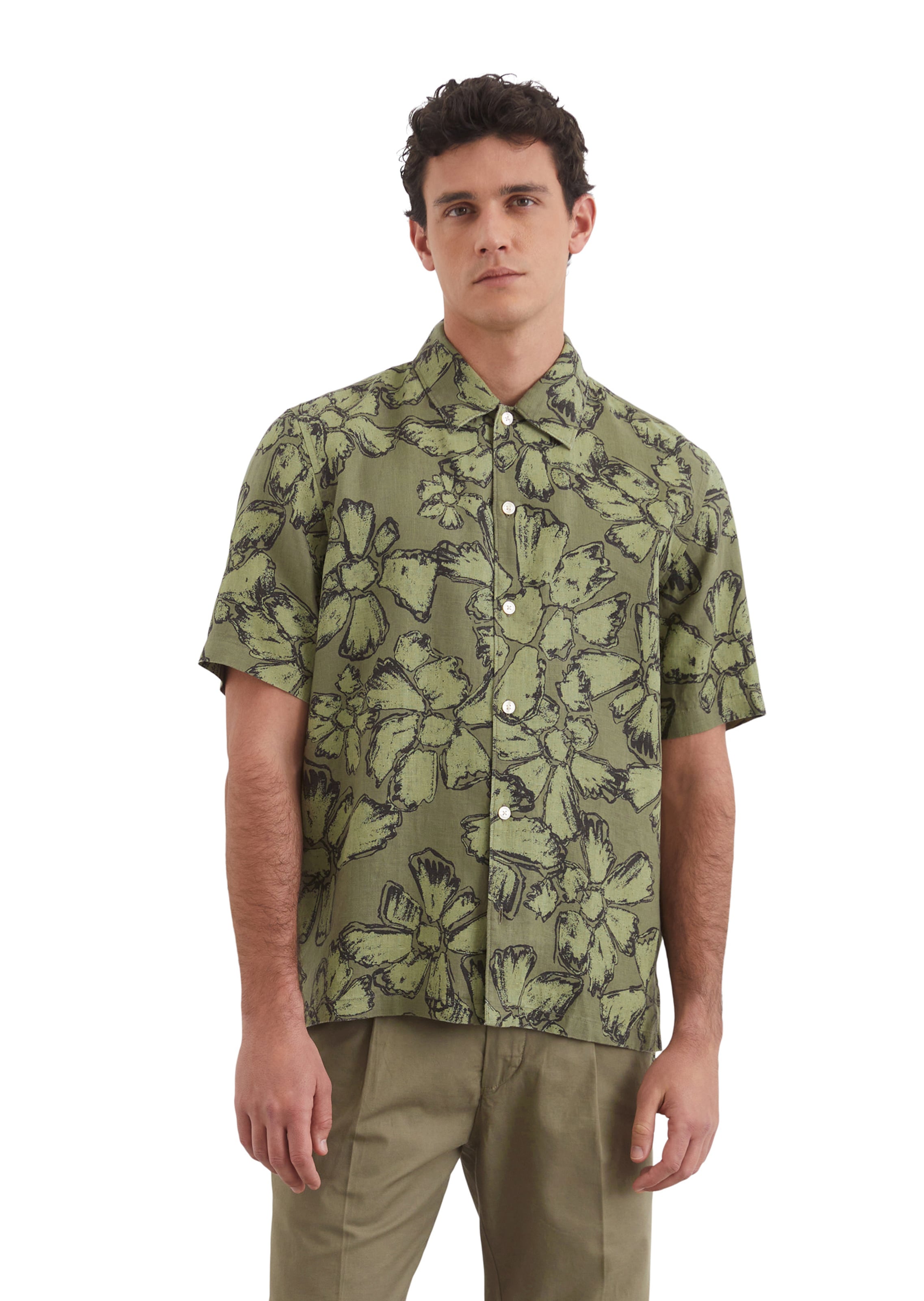 Marc O'Polo Regular fit Button Up Shirt in Green: front