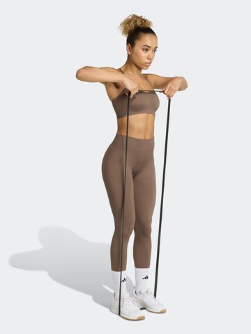 ADIDAS PERFORMANCE Бюстье Спортивный бюстгальтер в Коричневый: спереди