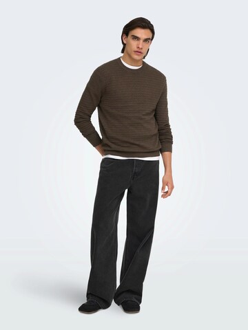 Only & Sons - Jersey 'ONSLoui' en marrón