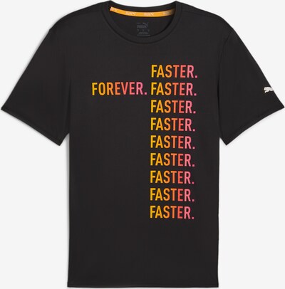 PUMA Functioneel shirt 'Forever. Faster.' in de kleur Goudgeel / Pink / Rood / Zwart, Productweergave